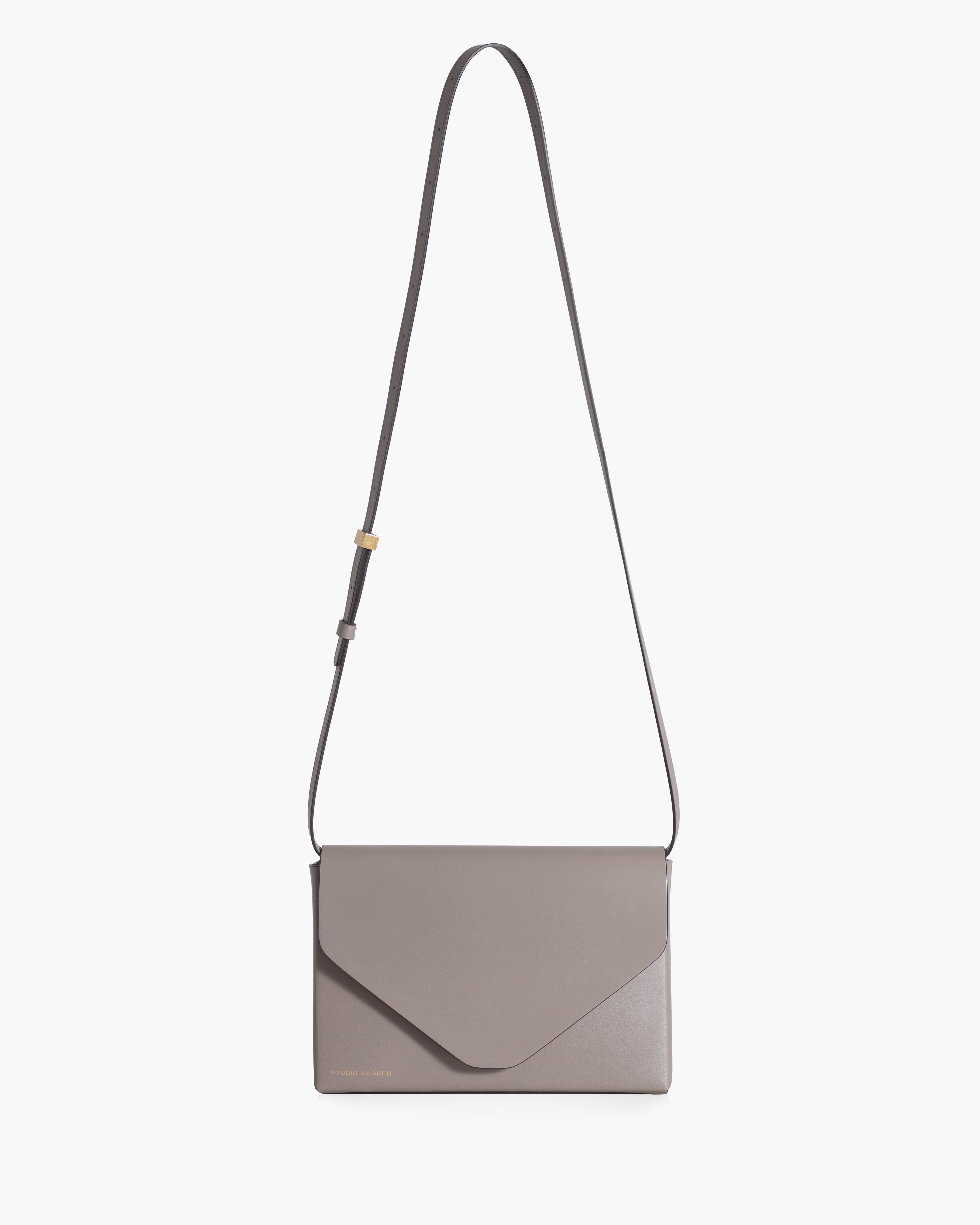 Emma Bag leatherstrap in taupe calfskin