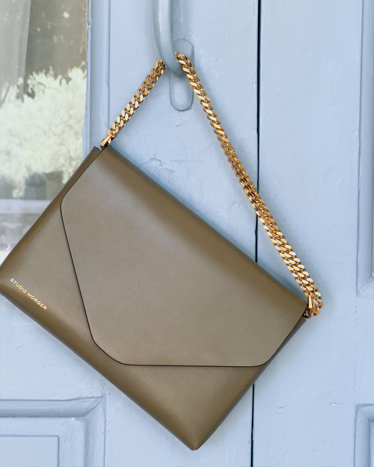 Emma Bag Chain in olive calfskin